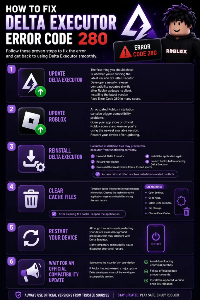 How to Fix Delta Executor Error Code 280