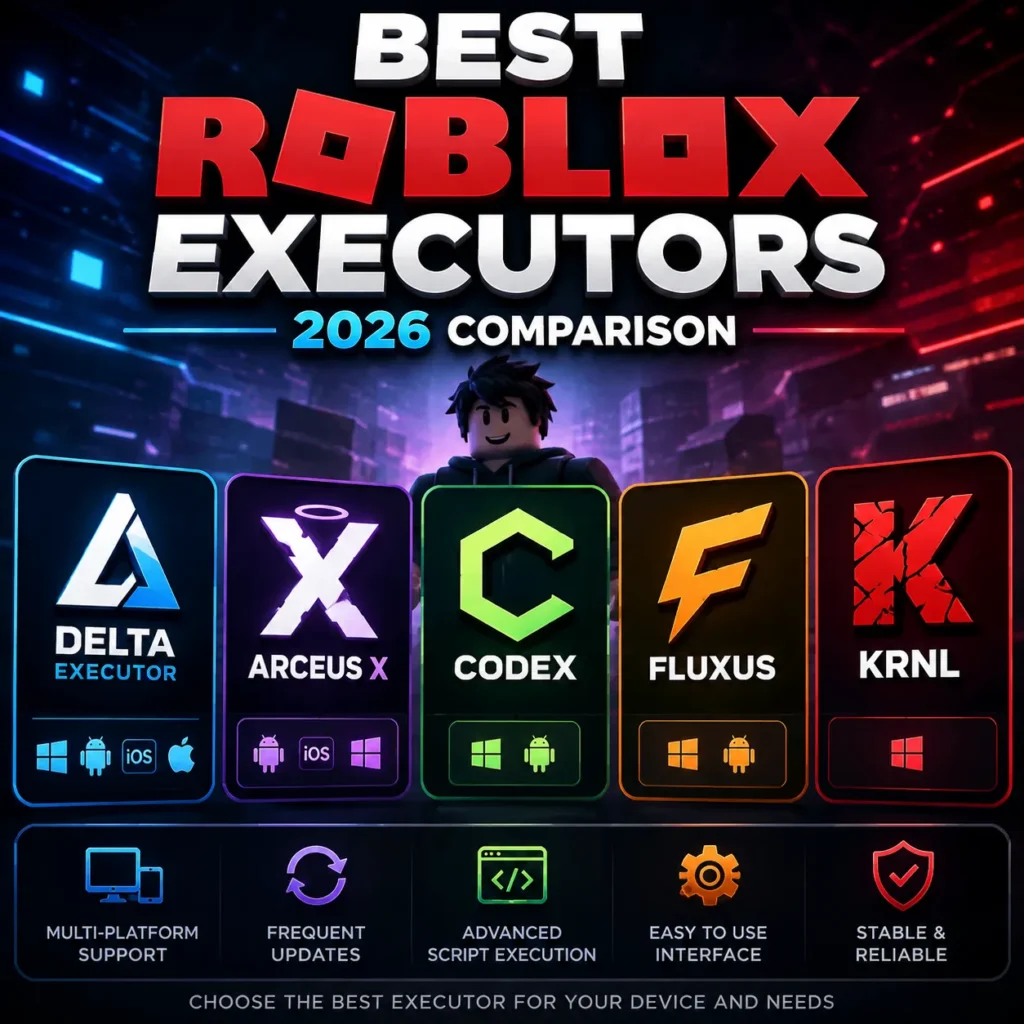 Delta Executor vs Arceus X Codex Fluxus KRNL (2026 Comparison) 1 Delta Executor vs other Roblox Executors