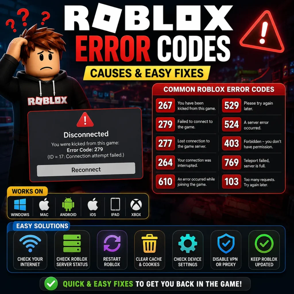 Roblox Error Codes